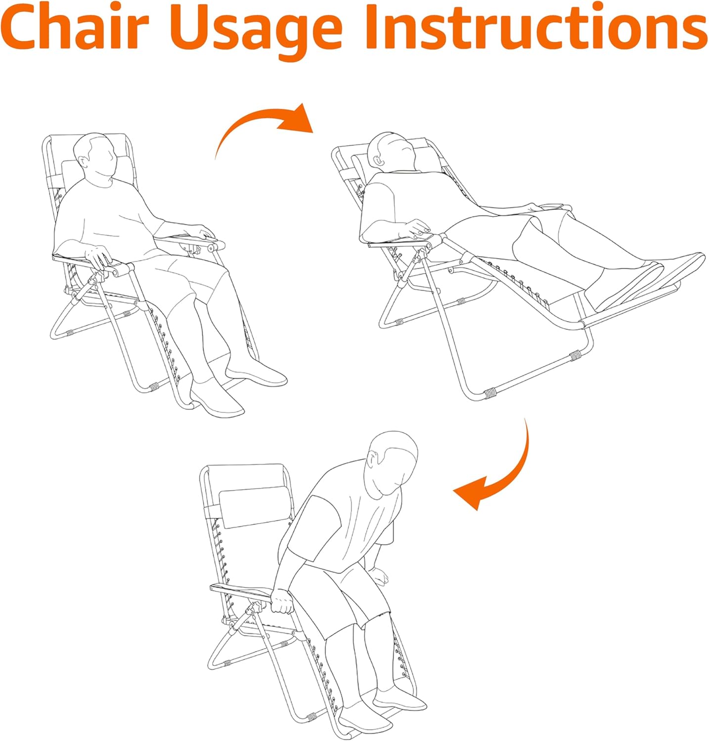 Amazon Basics Outdoor Patio Zero Gravity Lounge Chair with Pillow, Folding Reclining and Textilene Adjustable, Folding Lounge Lawn Chairs for Outside, 26", Beige