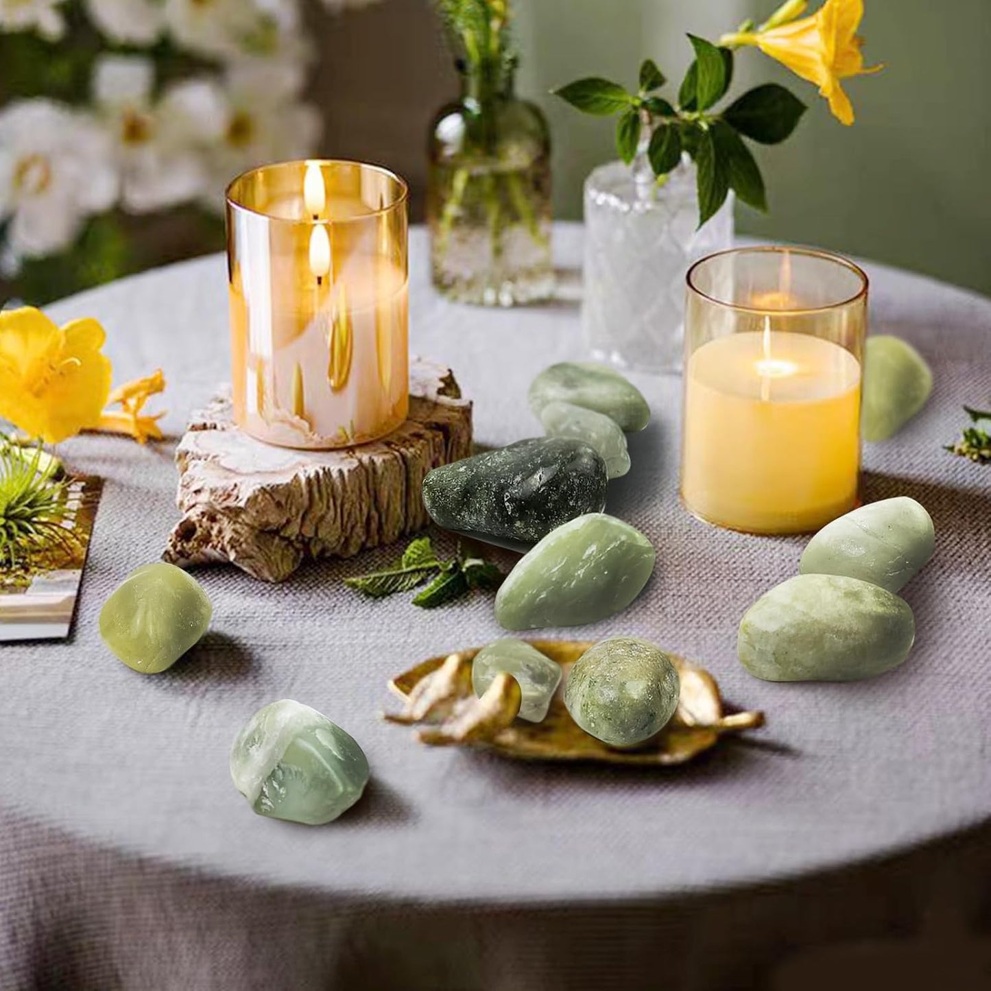 10 lbs River Rocks, 1-2 Inch Polished Pebbles for Indoor Plants, Decorative River Stones for Succulent, Landscaping, Vases, Backyard, Crafting and Garden