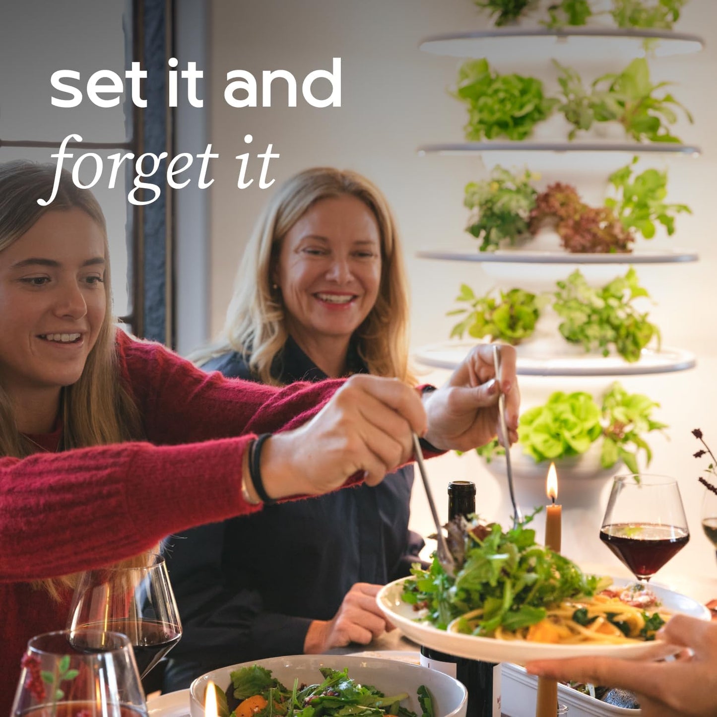 Farmstand Starter Kit with Glow Rings and 36 Seedling Credits | Large Hydroponic Growing System Kit | Vertical Garden Planter Tower | 6ft 7in Tall