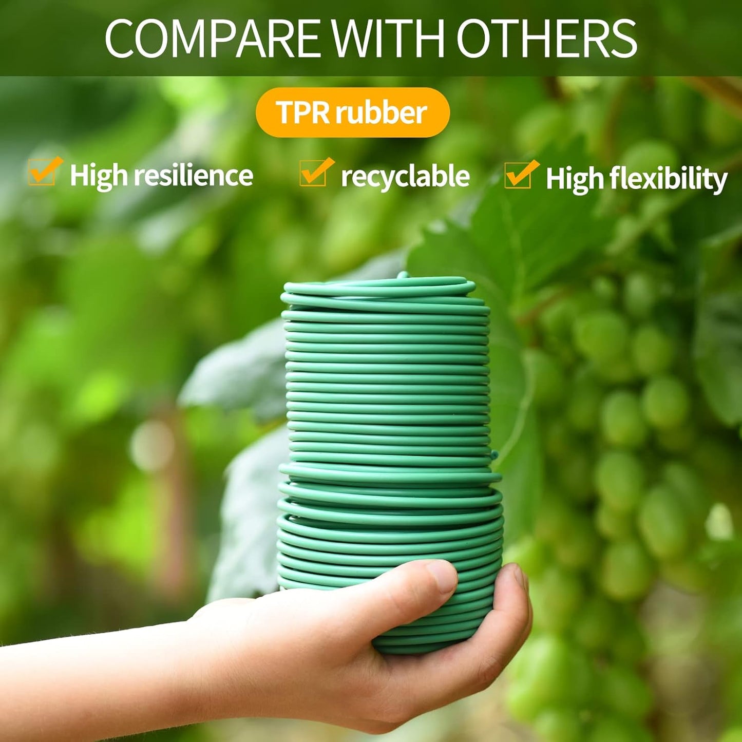 80 Feet Soft Plant Ties - Green Twist Ties with 20 PCS Clips, Gardening Supplies for Plants & Home Organization - 3mm Diameter