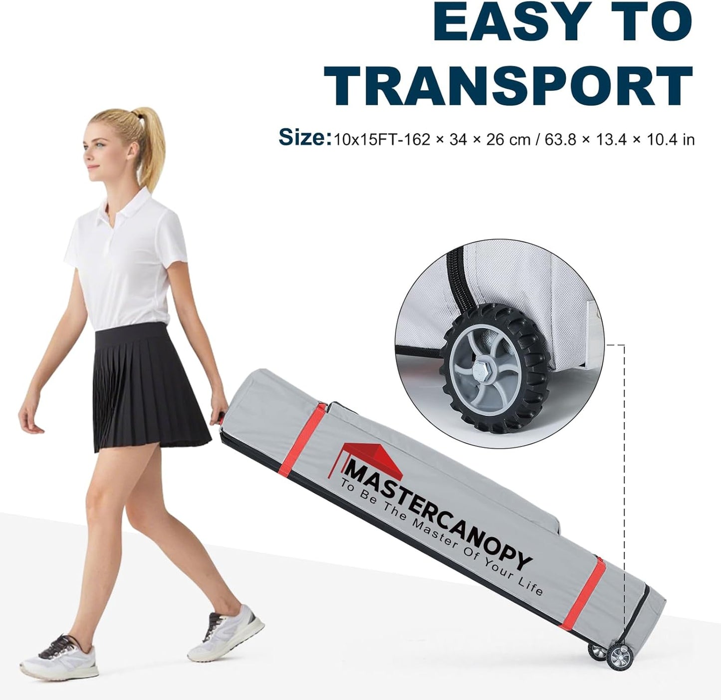 MASTERCANOPY Pop Up Canopy Tent 10x15 Instant Shelter (White)