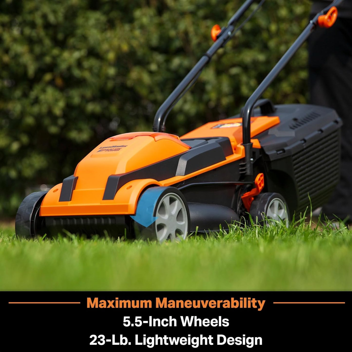 LawnMaster CLM2413A Cordless 13-Inch Lawn Mower 24V Max with 2X4.0Ah Battery and a Charger