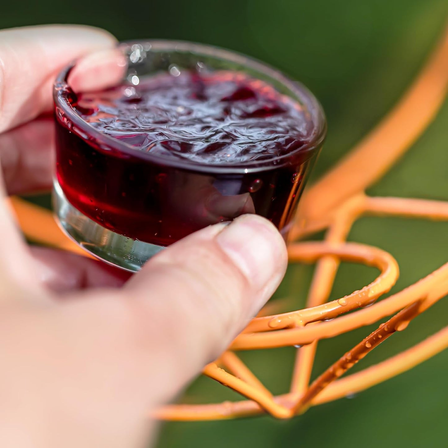 MEKKAPRO Sun Baltimore Oriole Feeder for Outdoors, Jelly and Orange Metal Bird Feeder, Unique Sun Design and Bright Color, Open Top Hook, UV-Resistant Powder-Coated Steel (2 Cups)