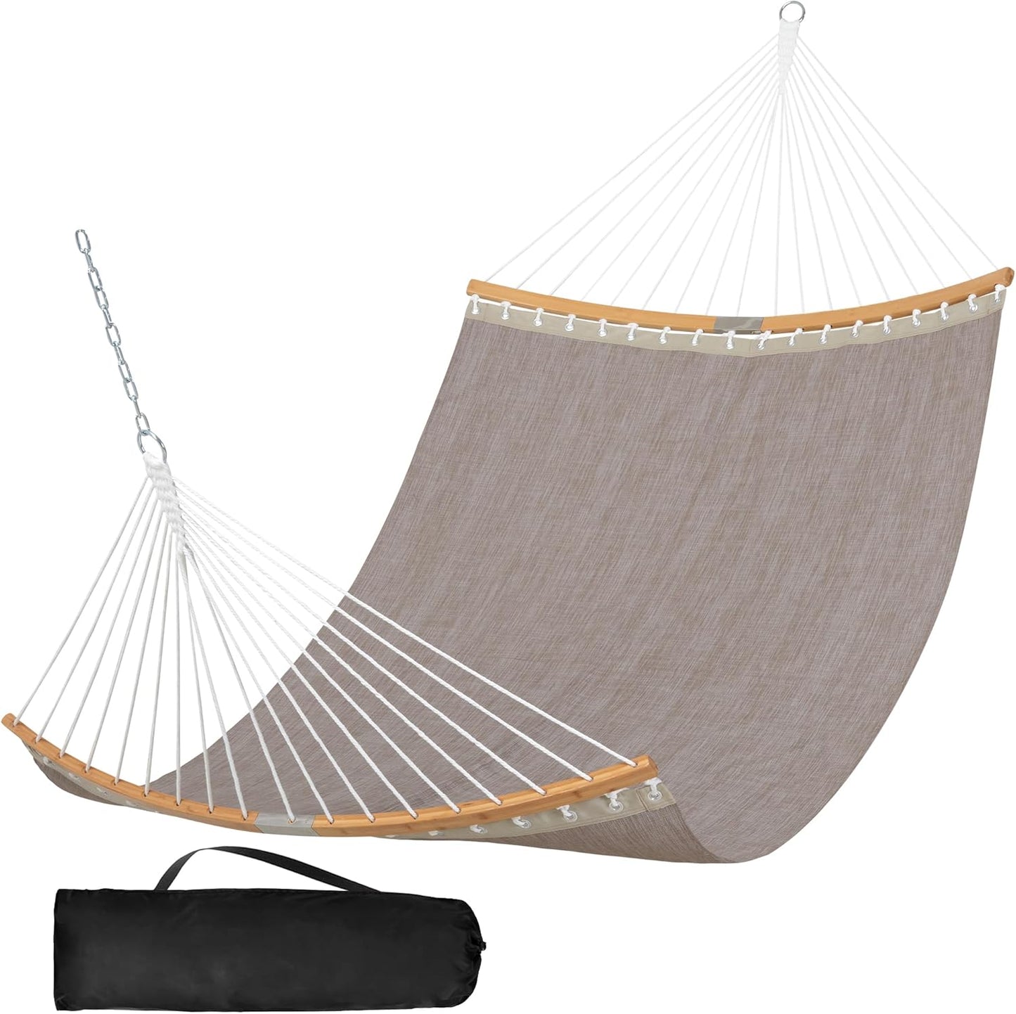 SUNCREAT Hammocks Outdoor Hammock with Spreader Bar, Poolside Portable Hammock for Outside with Carrying Bag, Coffee