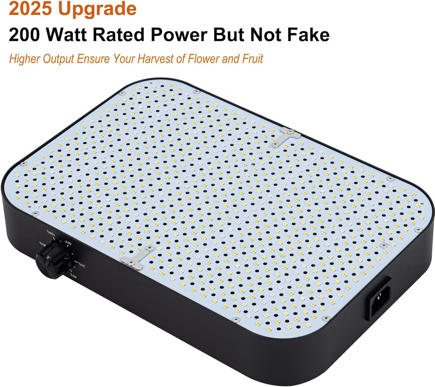 FECiDA 2025 Upgrade Professional LED Grow Light 200 Watts Actual Power, 2x2 ft Grow Gent Light for All Growth Stages, Higher Output, Dimming Function Makes Greater Harvest and Saving Money