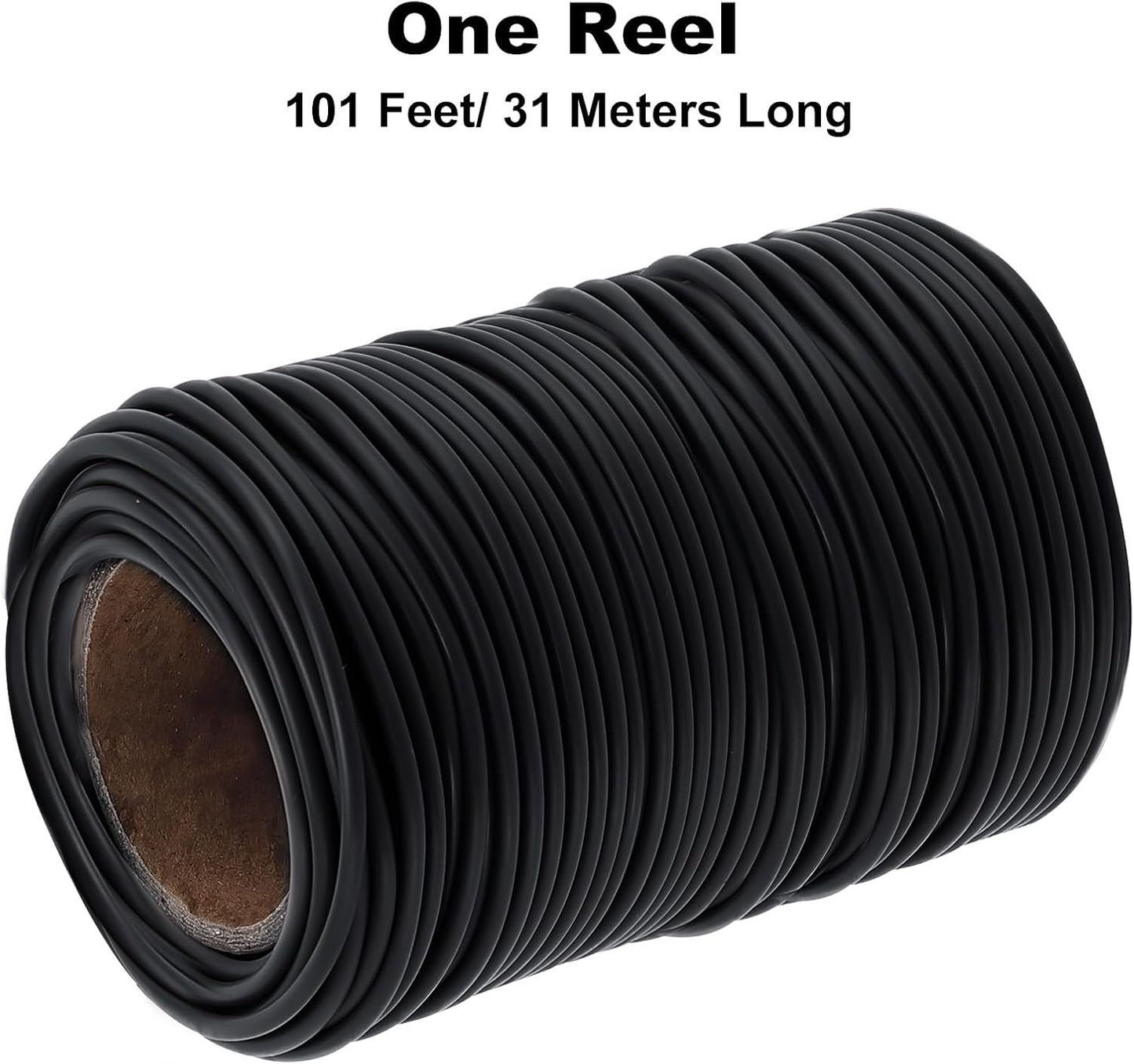 101 Feet Soft Plant Ties Black Plant Twist Ties, Plant ties for Support. for Plants Gardening Office Home, TPR Flexible Garden Ties Supplies with 3mm Diameter