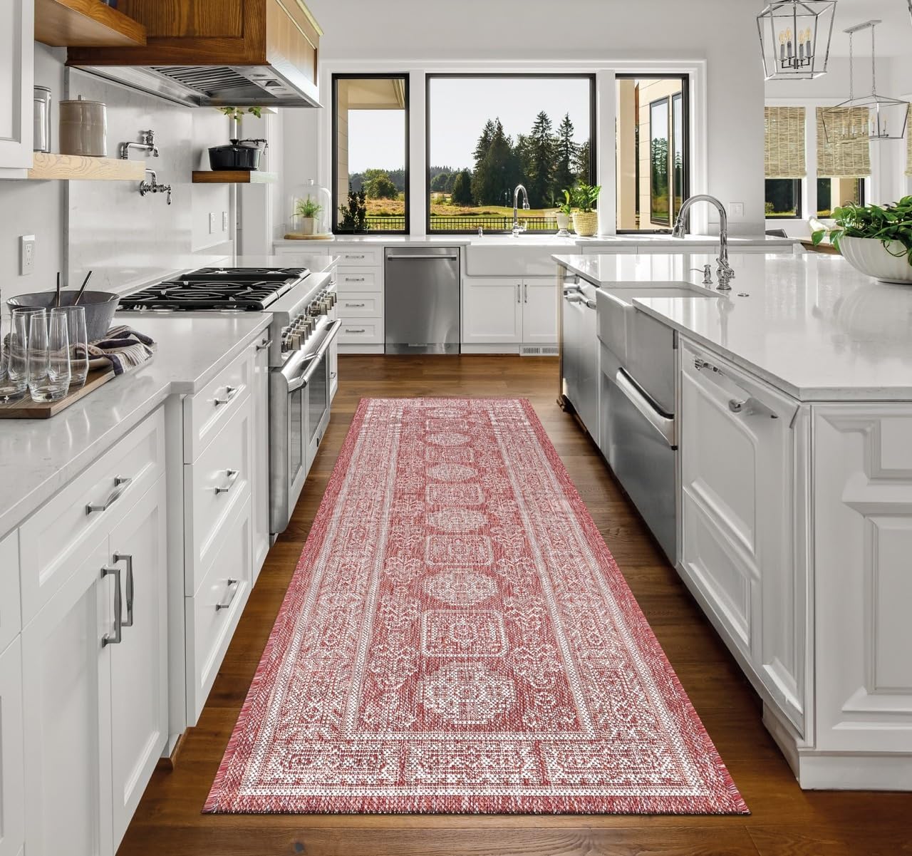 Keen Home Design Terrace Outdoor Runner Rug - 2x10 Washable Indoor/Outdoor Rug for Patio, Kitchen, Balcony, Beach, Garden, Deck and Porch, Size: 2'2"x9'11"