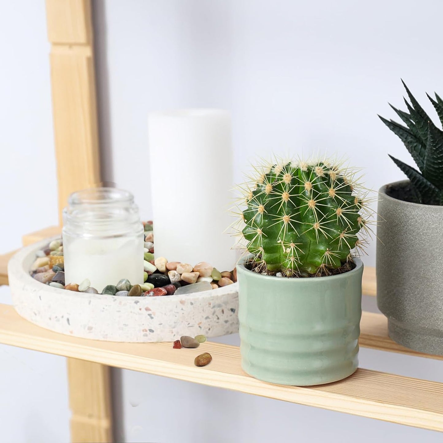 Succulent Rocks, 3/8 Inch Polished Pebbles for Indoor Plants, Decorative River Rocks for Plants Indoor, Vase Fillers, Cactus Planters, Bird Bath, Fountain, Outdoor Garden Landscaping