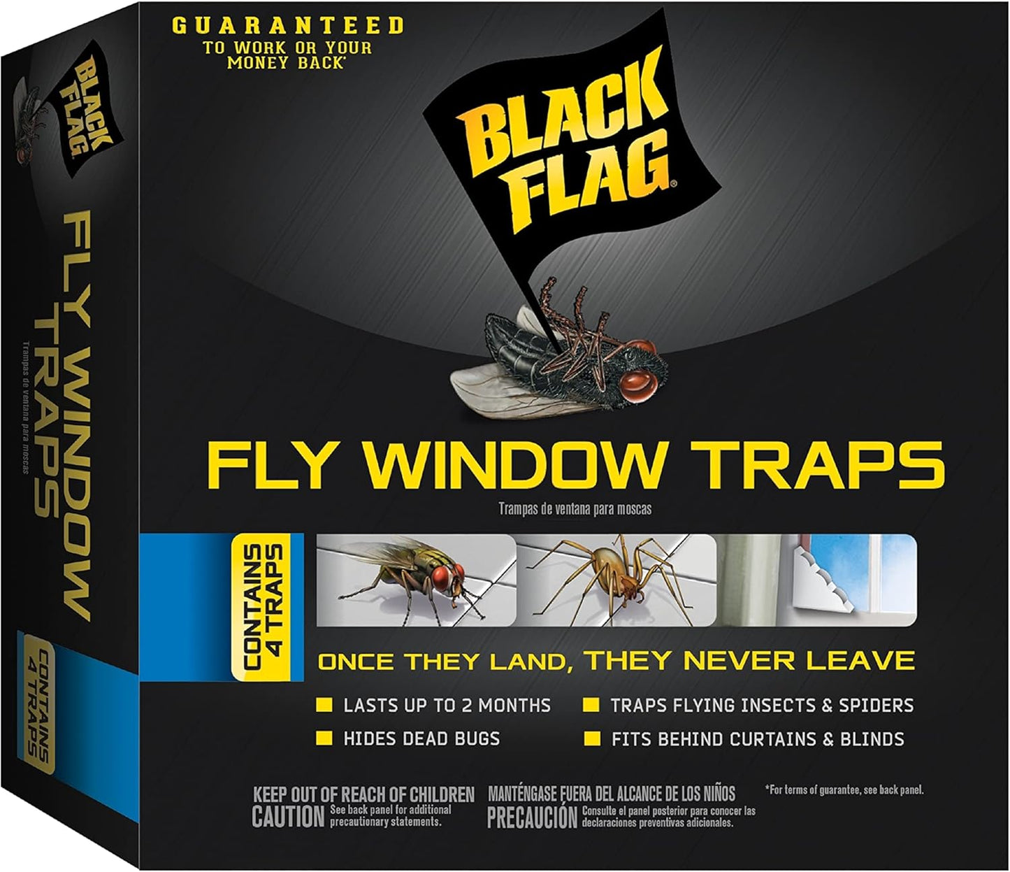 Black Flag, Fly Window Trap, 4-count, Clear