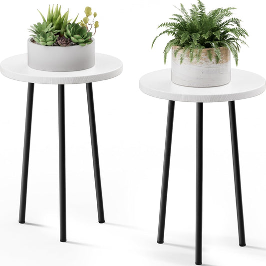 Plant Stand Indoor 20 Inch: Mid Century Plant Holder 2 Pack Corner Plant Stand - Tall Plant Table for Indoor Plants Home & Garden Decor