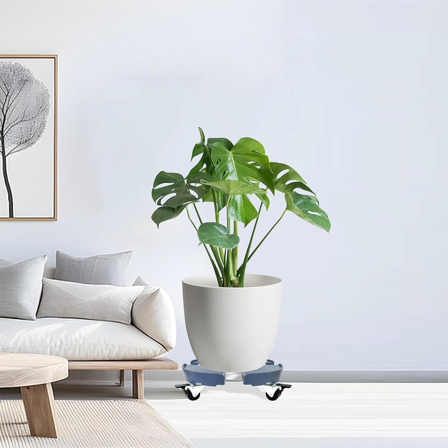 CASIMR 2 Pack Plant Stand with Wheels, Adjustable 15-20" Heavy Duty Plant Caddy with Casters, Indoor Outdoor Large Potted Planter Cart Dolly, Rolling Plant Stand for Flower Pot, 440lb Capacity