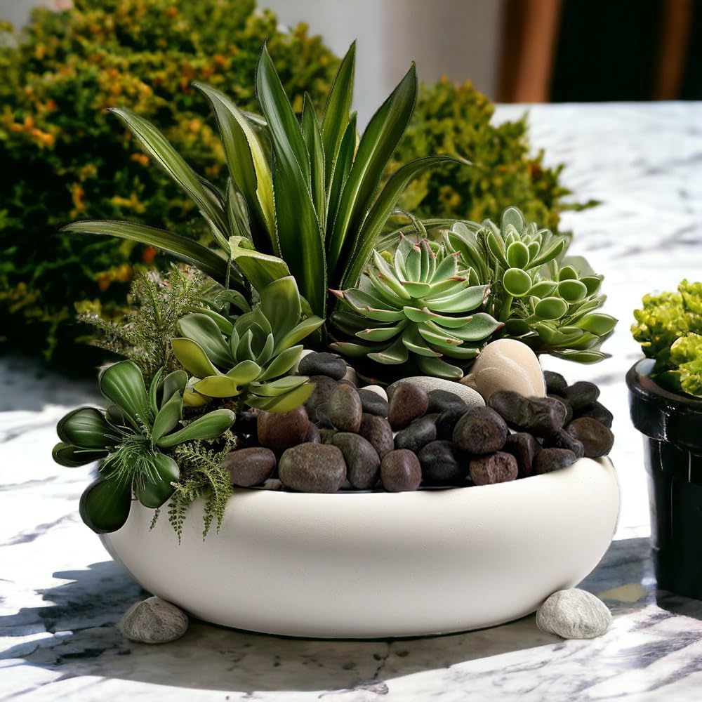 HappyFiller Natural Decorative Pebbles Polished Rocks Stones for Aquarium,Fish Turtle Tank,Outdoor Indoor Plants Top Dressing,Succulents Soil Cover,Garden Landscaping,2 LB,Red Mix,0.8-1.6"