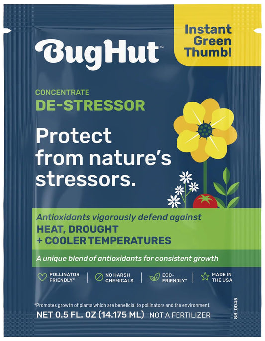 De-Stressor Plant Food - Natural Antioxidant for Healthy Growth and Protection - Liquid Antioxidant for Indoor and Outdoor Plants, Flowers, Vegetables - 0.5 oz., Makes 2 gallons