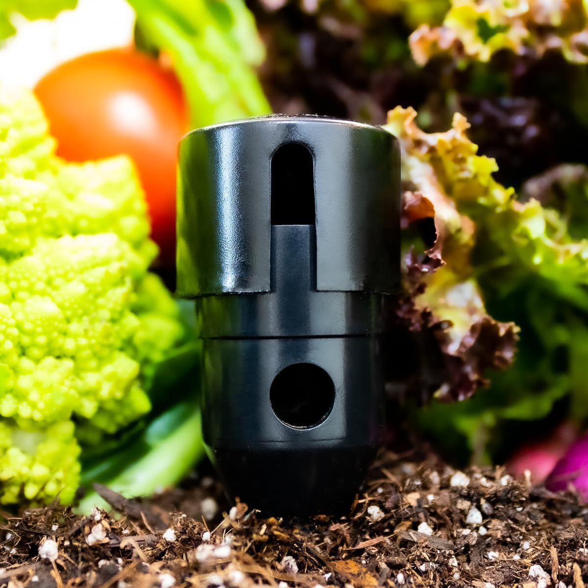 8 in. DEEP DRIP Garden Watering Stake (4 Pack) (Black) | UV-Protected ABS Plastic Deep Root Irrigation Spike for Flowers, Fruits, Vegetables, Potted Plants