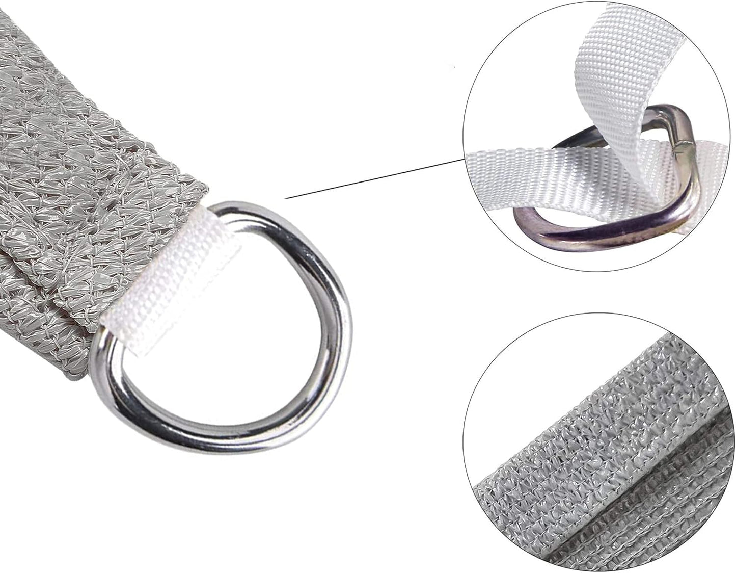 11' x 20' Gray Rectangle Sun Shade Sail SSP1212 Canopy Durable Fabric UV Block Awning,We Make Custom Orders