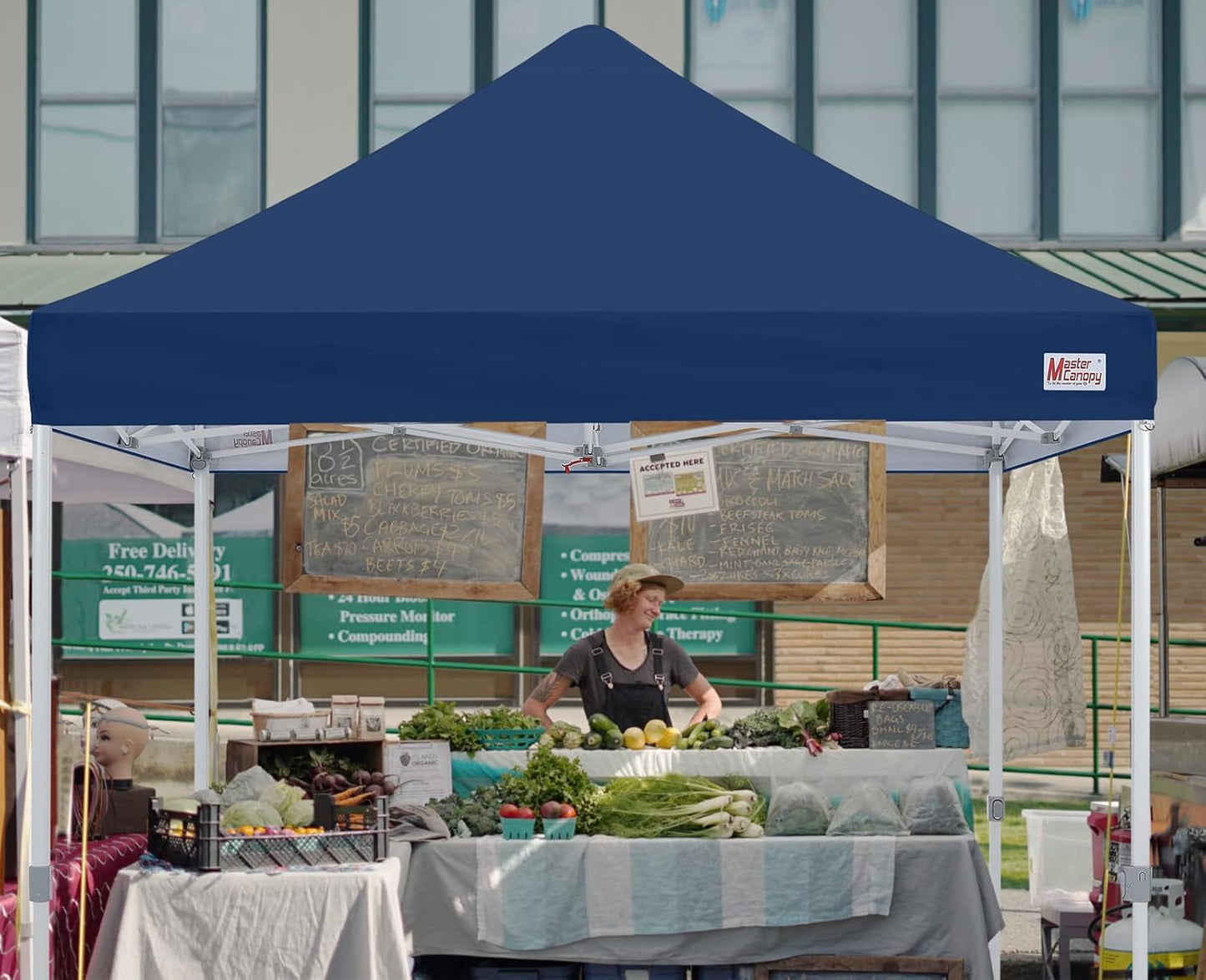MASTERCANOPY Pop Up Canopy Tent Commercial Grade 10x10 Instant Shelter (Navy Blue)