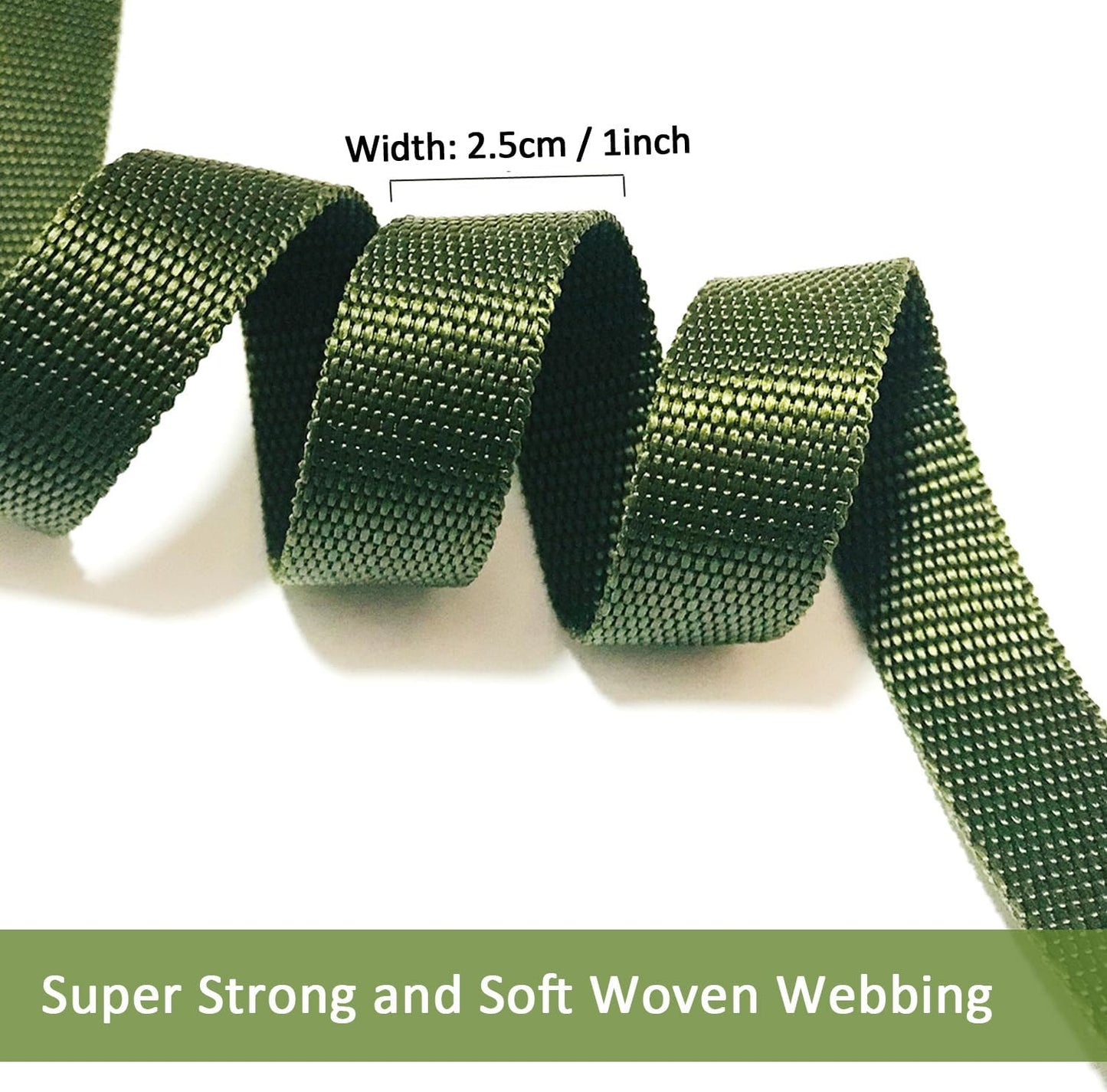 120 Feet Green Tree Tie Strap 1 Inch Wide Tree Support Straps 1,980Lbs Strength Tree Staking Straps Garden Tie for Outdoor Use, Plant Support Ties, Green Tree Tie Rope for Straightening Supplies