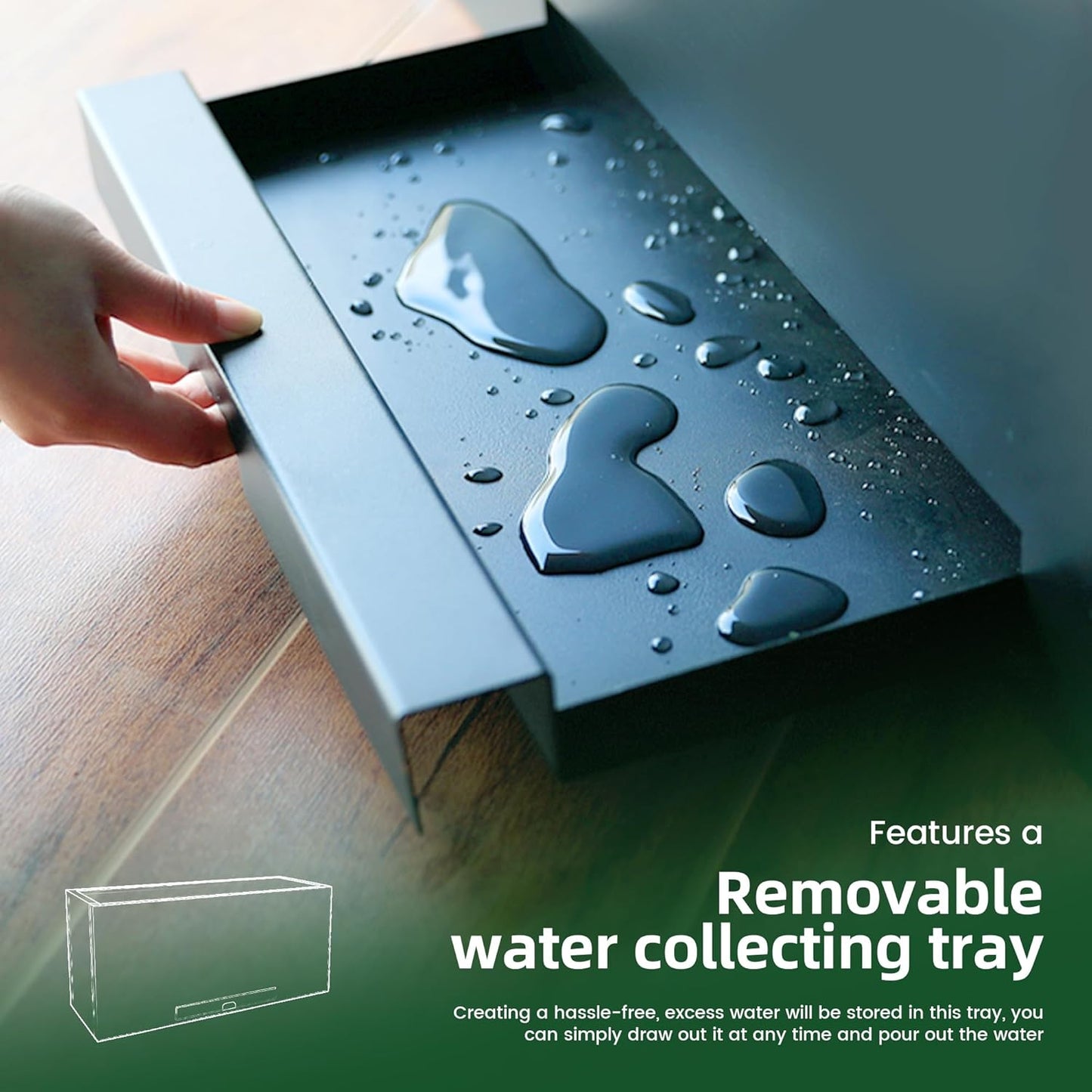 KOL Galvanized Steel Rectangular Planter Box, (16''H.x12''W.x36''L) Large Planters for Indoor Outdoor Plants,Black Powder Coated Metal Planter, Heavy Duty Modern Flower Pot, Commercial & Residential