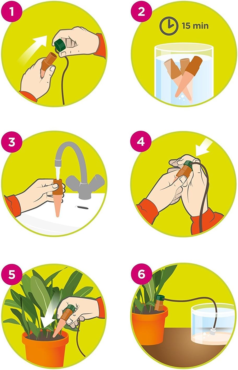 Blumat Classic Plant Watering Stakes - Self-Watering Insert for Indoor and Outdoor Plants - Automatic Slow Release Irrigation System for Potted Plants - Houseplant Care Device (10 Pack)