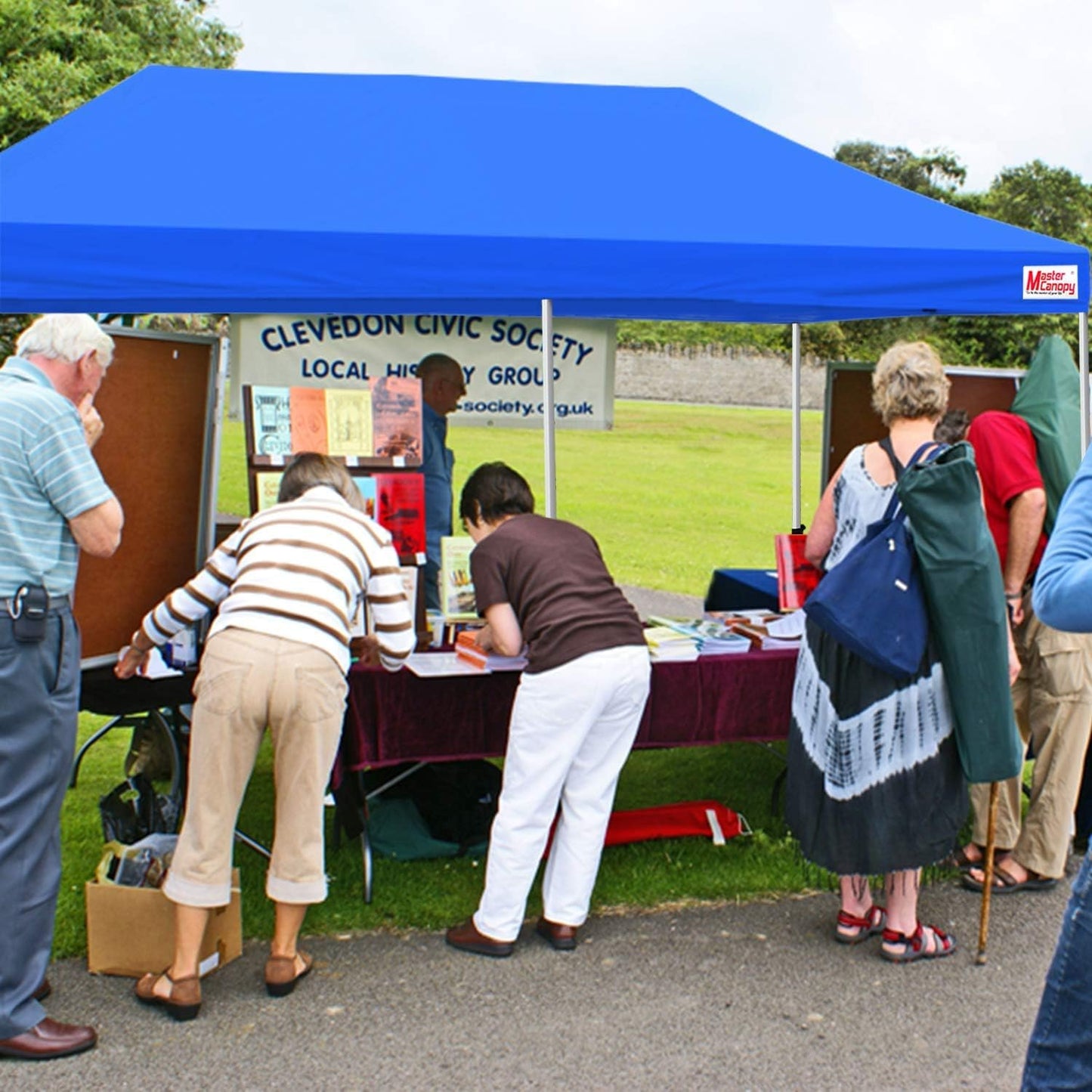 MASTERCANOPY Pop-up Canopy Tent with Sidewalls (10x20,Blue)