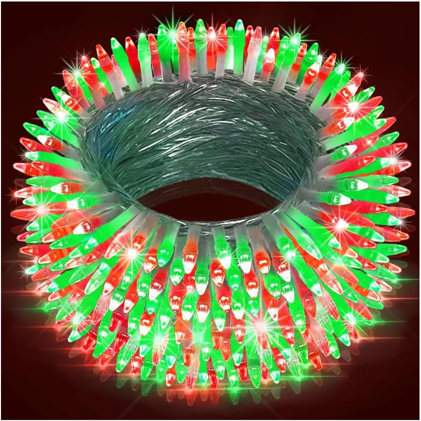 1500LED Christmas Lights Outdoor Use, 470ft 12 Modes Red and Green LED String Lights with Timer Dimmable, Waterproof Christmas Tree Lights for Xmas Patio Yard Fence Balcony Garden Party Decor