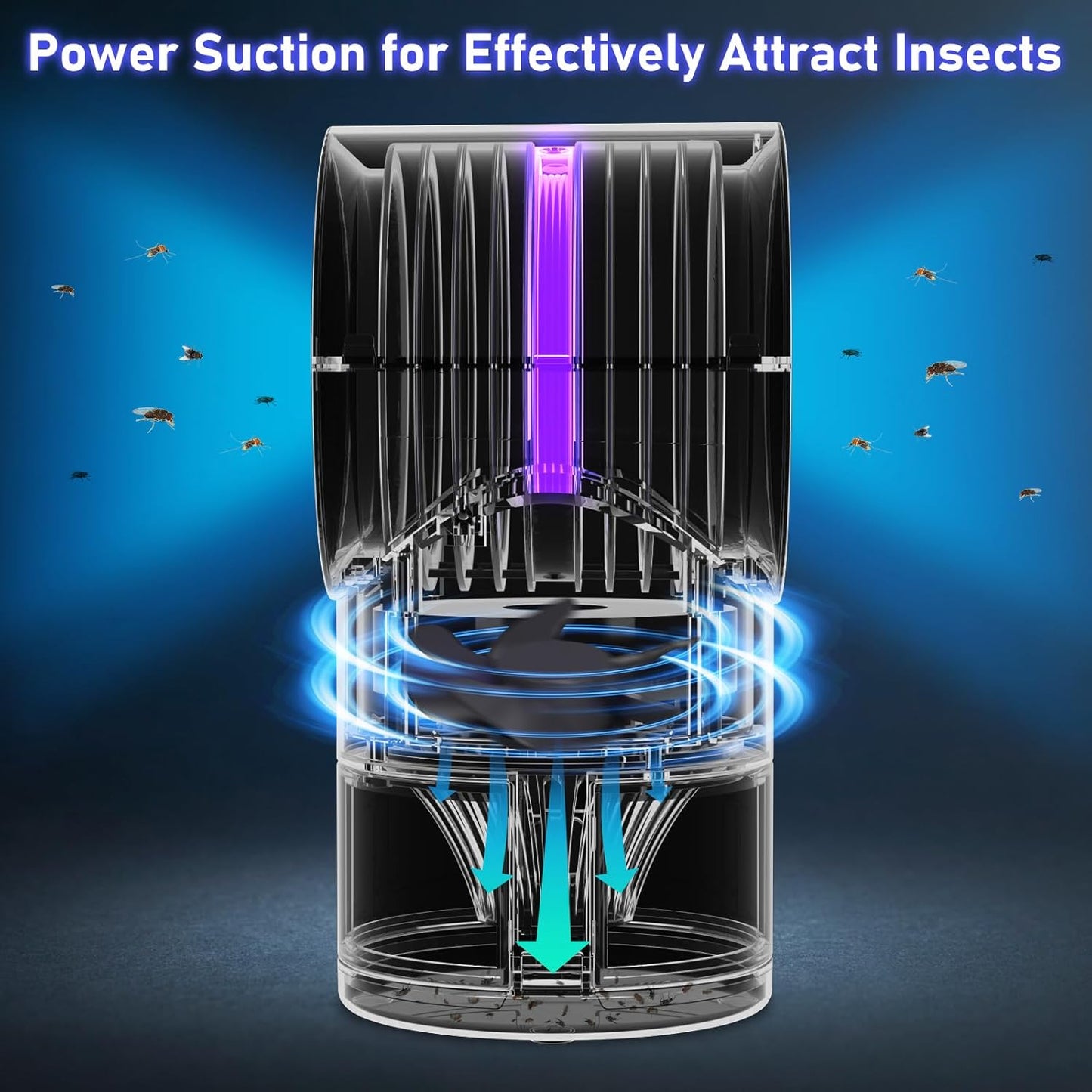 Fruit Fly Trap for Indoors, Fly Traps for Home Gnat Traps House Indoor, Indoor Insect Trap with Time Setting, 10 Sticky Glue Boards (Pink)