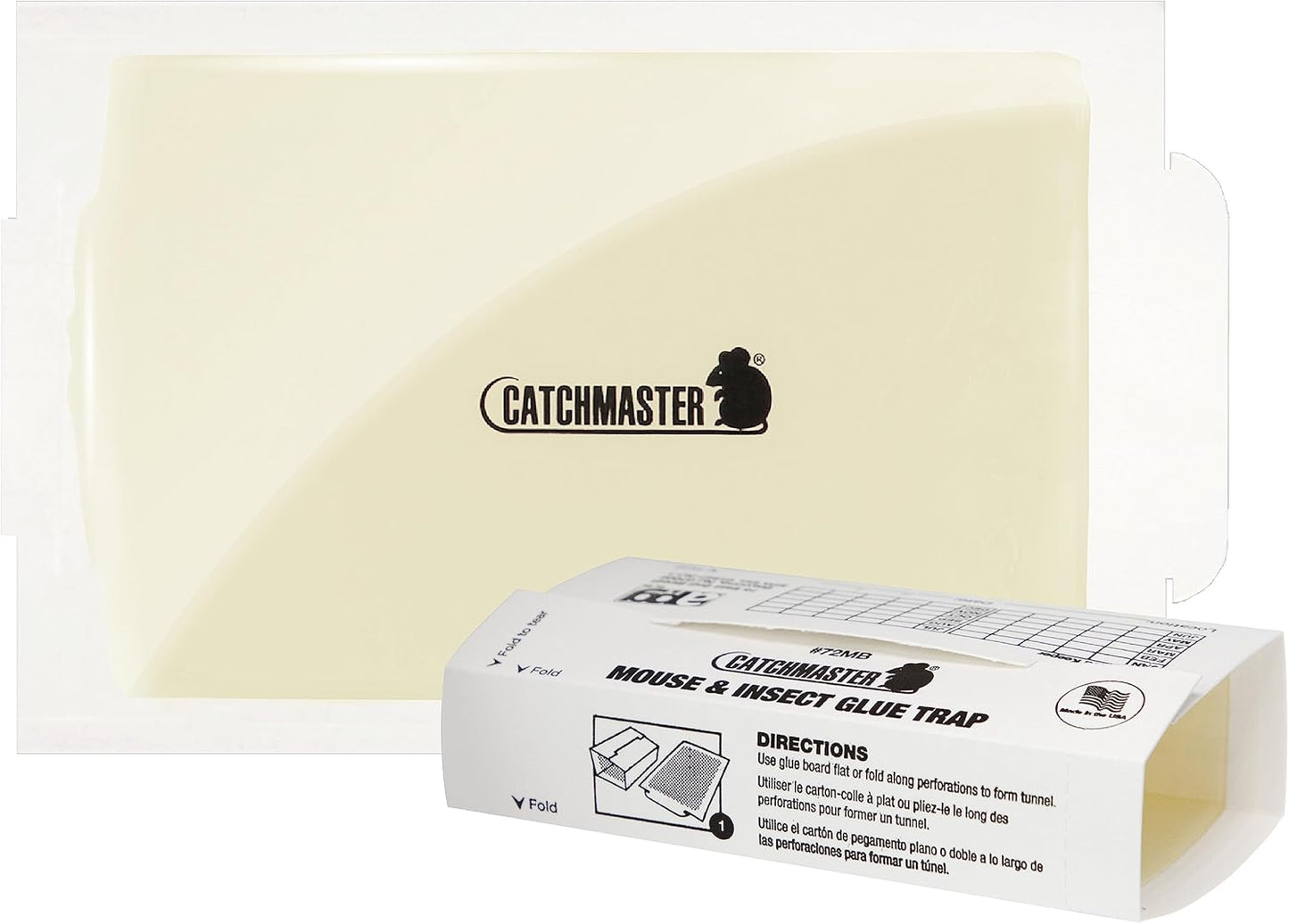 Catchmaster Mouse & Insect Super Glue Traps 30PK, Mouse Traps Indoor for Home, Extra Strength Sticky Pest Control Adhesive Tray for Catching Bugs, Rats & Rodents, Non Toxic Bulk Pre-Baited Glue Boards