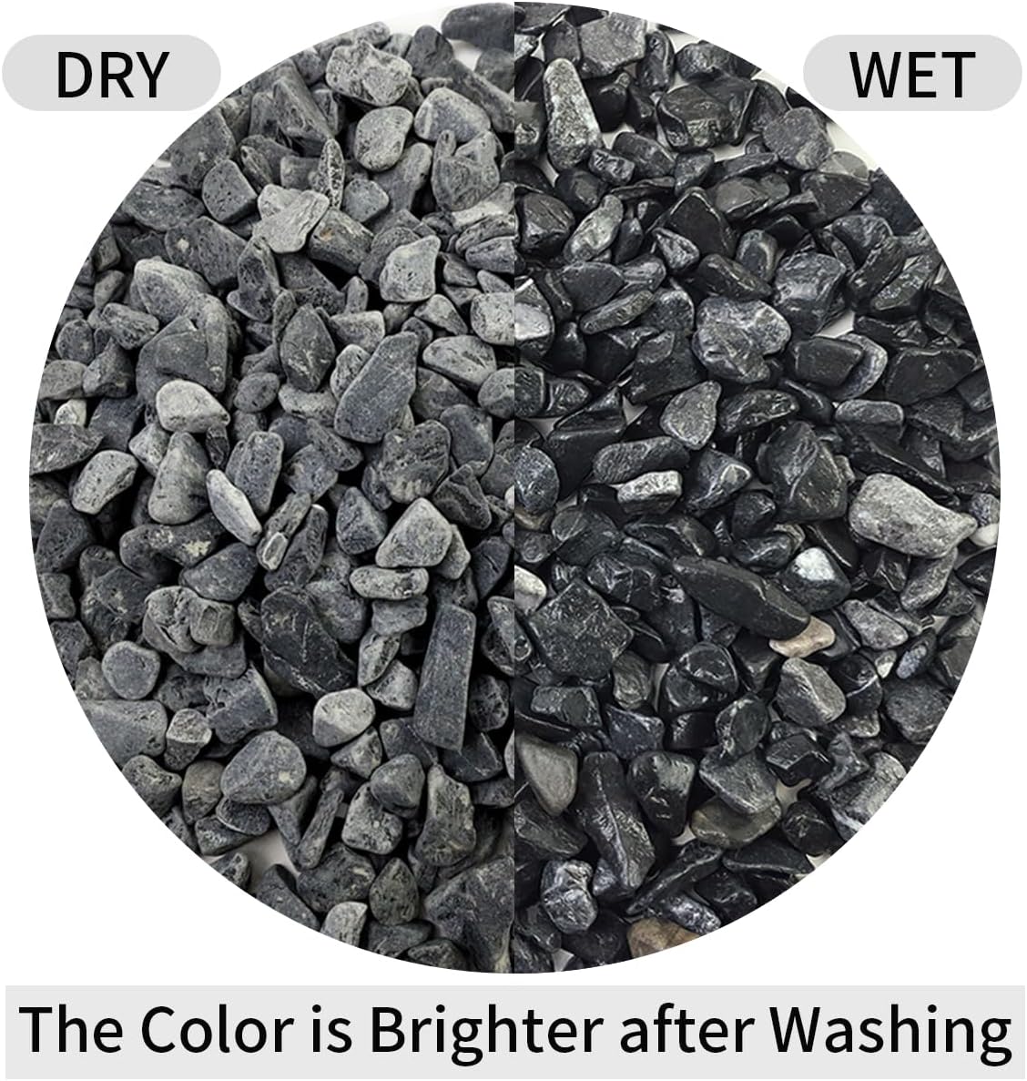 5lbs Black Pea Gravel, 3/8 Inch Decorative Pebbles Succulent Rocks, Black River Rocks Stones for Planters Vase Landscaping and Outdoor Garden Rock