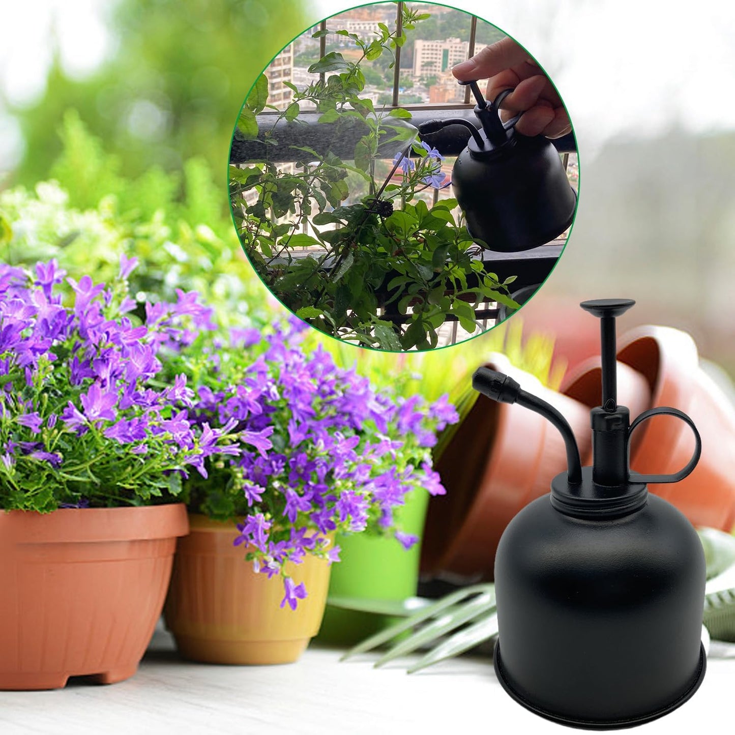 Brass Spray Lianshi can Plant Spay Bottle Inner Flower Spray Mister 300ml/10.56 oz 1pcs/Lot (Black)