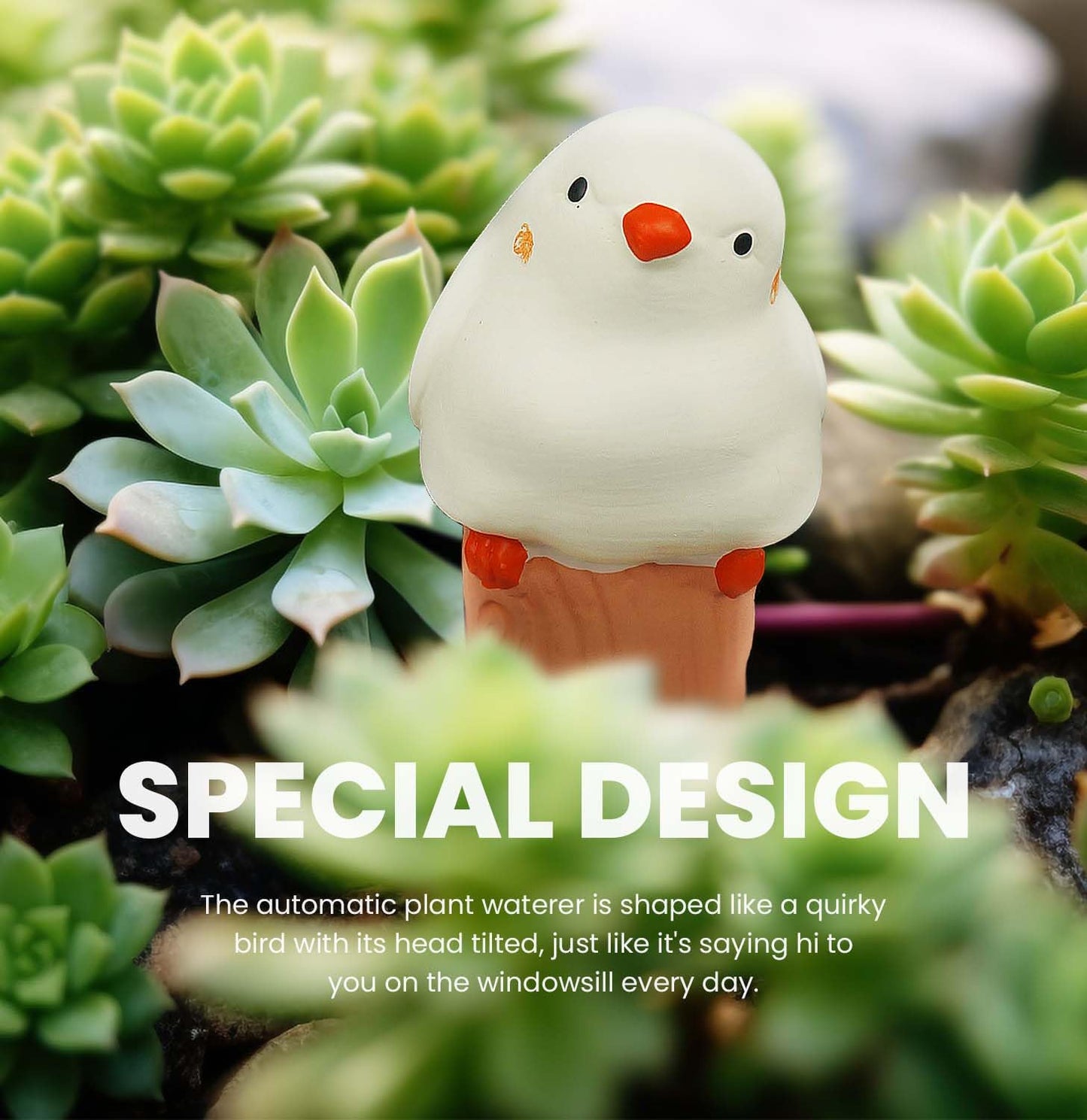 Bird Shaped Plant Watering Globes(4ps) Plants Suitable for Indoor and Outdoor Use Should be Kept Constantly Moist. The Interesting Shape Makes The Garden More Interesting and Beautiful.