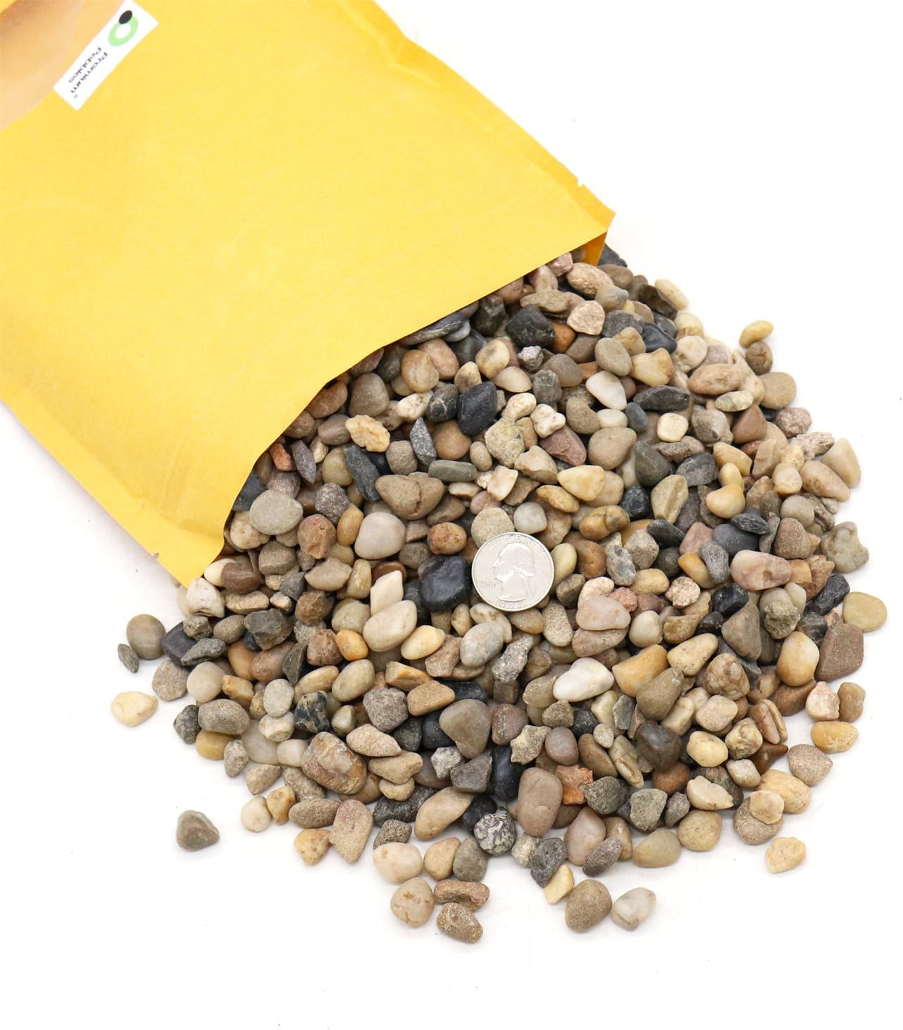 Rocks for Plants. Mixed Color Decorative Pebbles. 1/5 Inch 2 lbs. for Garden, Landscaping, Indoor, Vase fillers, Crafting, Succulents, pots, Plants (Mini (0.2 Inch), Mixed Color, 2)