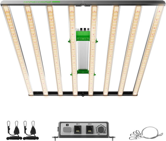 MARS HYDRO 2024 FC-E1000W Foldable Bar Style Led Grow Lights for Indoor Plants Diode Full Spectrum Growing Lamp 1000Watt 5x5FT Dimmable Daisy Chain Commercial Achieve 2.8umol/J 3G/W