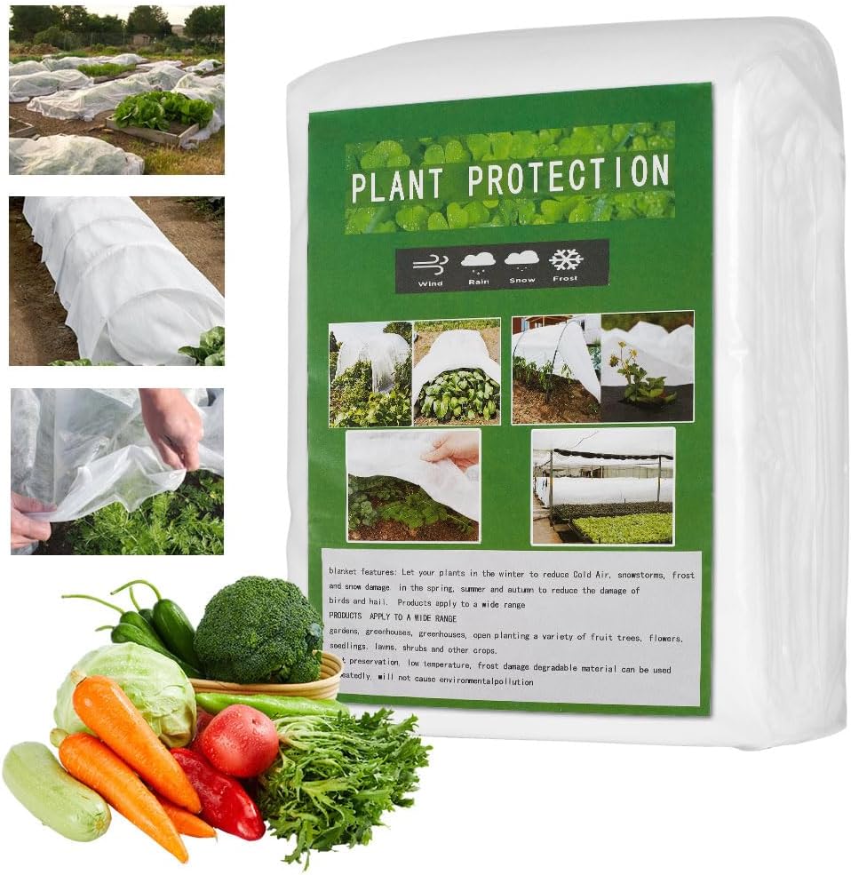 Plant Covers Freeze Protection 10 ft x 30 ft - Frost Blankets for Outdoor Plants, Durable Garden Cloth for Winter Frost & Sun Protection