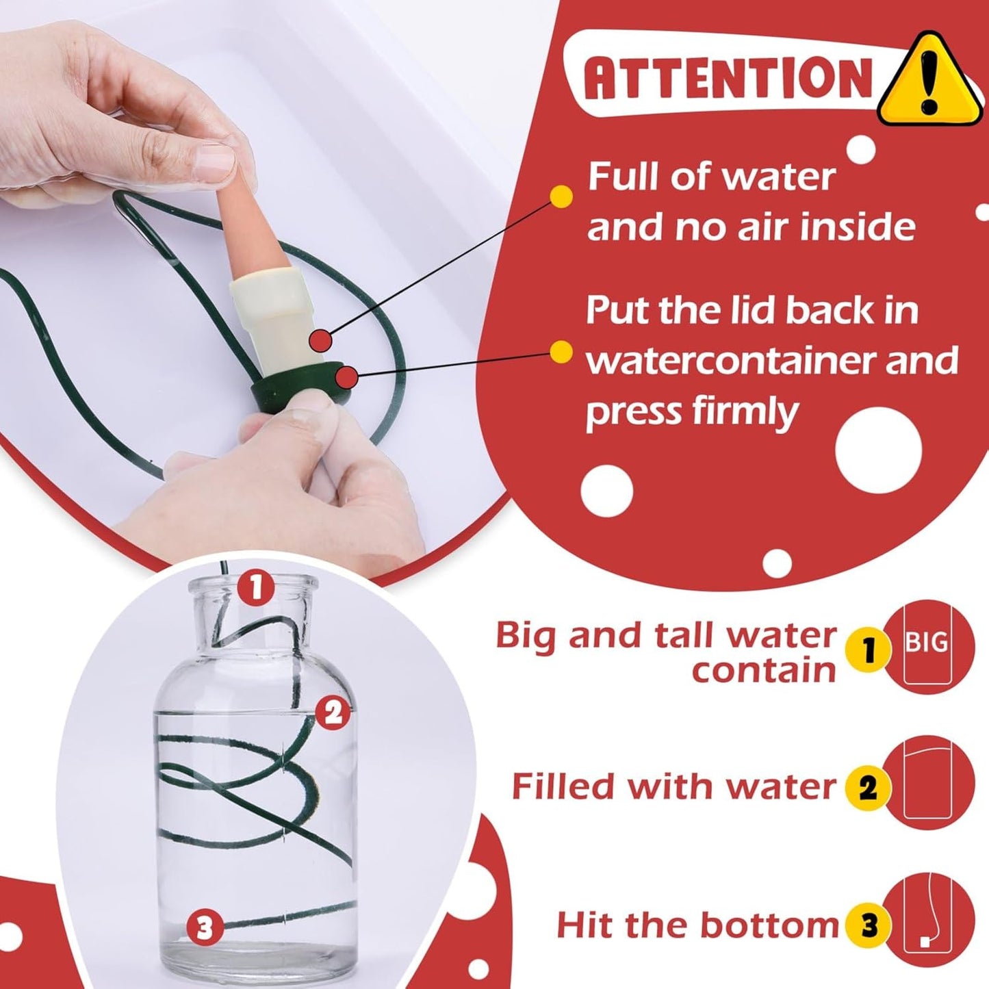 BYDOLL Plant Self-Watering Stakes Automatic Dripper Watering Spikes for Indoor Outdoor Bonsai,Houseplant Insert Devices for Vacation Garden use,Drip Irrigation System for Plant 10 Pack