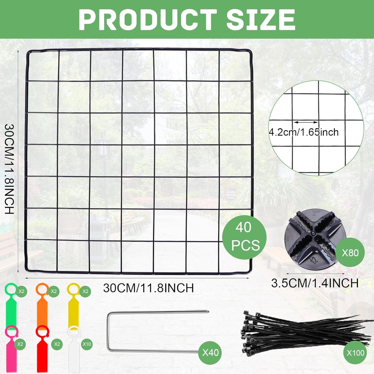 8 Set Wire Plant Covers Plant Protectors from Animals,80 Pcs 12"X12" Chicken Garden Cloches for Plants Metal Meshes for Protect Plants Vegetables