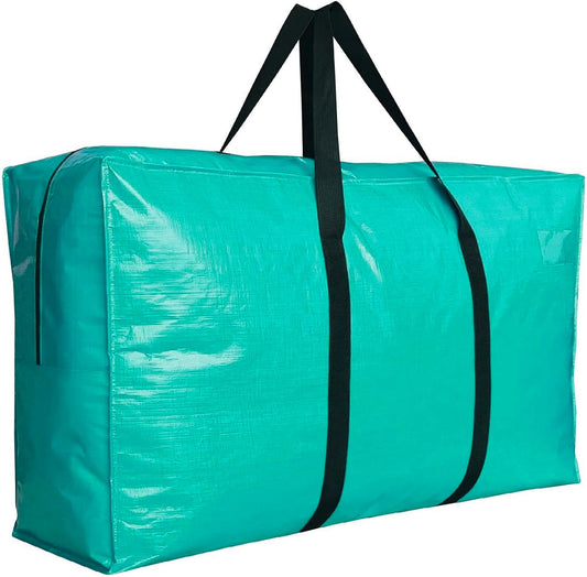 155 Gallon Extra Large Storage Bags, Jumbo Storage Bags, Foldable Big Turquoise Waterproof Storage Bag, 60x30x20inch - 1PACK