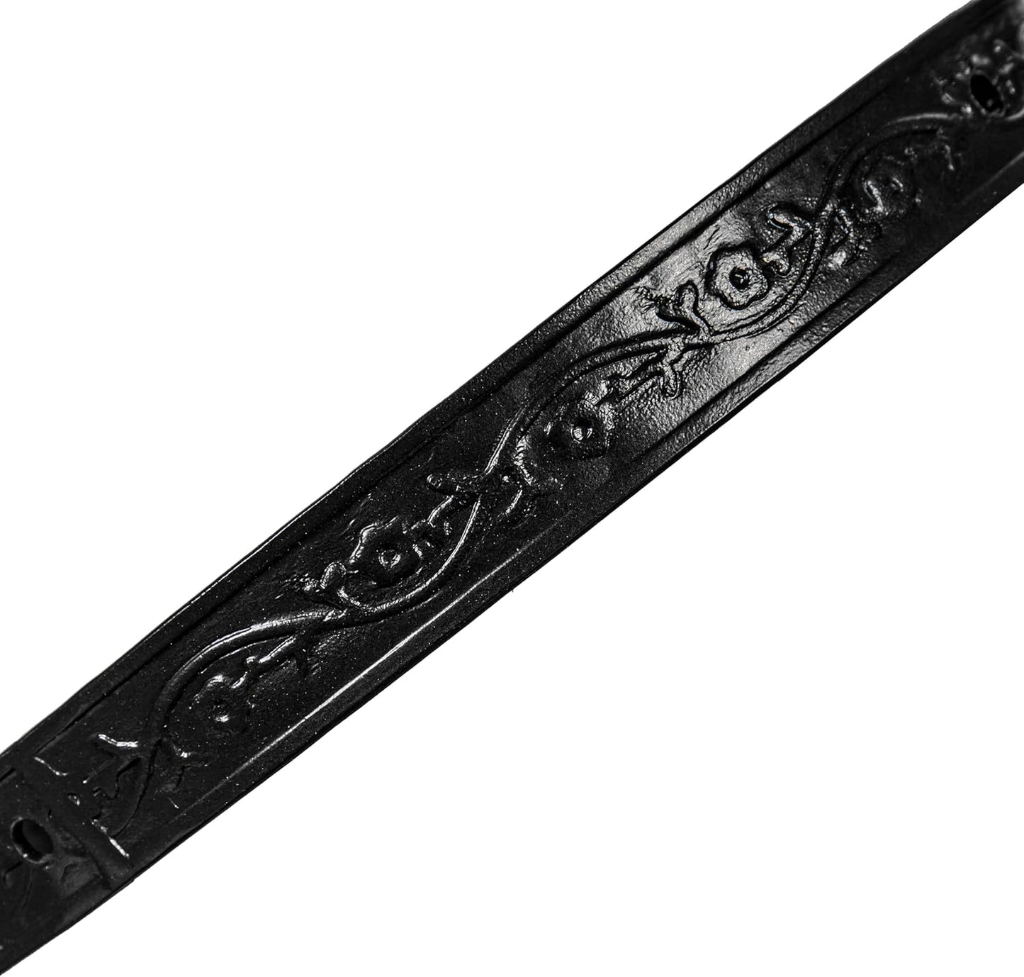 Evergreen Garden Metal Garden Obelisk Trellis for Climbing Plants Outdoor | Indoor Plant Trellis for Potted Plants | Floral Pattern Arch Trellis (7 Feet, Black)