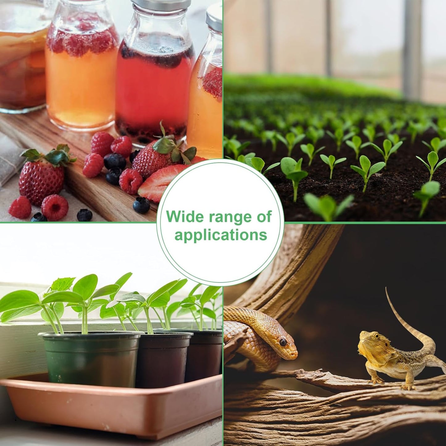 Bestio Seedling Heat Mat 4 Pack,Waterproof heating mat 10" x 20.75",MET Certified Heat Mats for Seed Starting,Germination Heat Mat for Hydroponic and Greenhouse