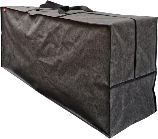 Outdoor Rectangular Cushion Storage Bag, Protective Zippered Storage Bags with Handles, 60"X20"X28" Dark Grey