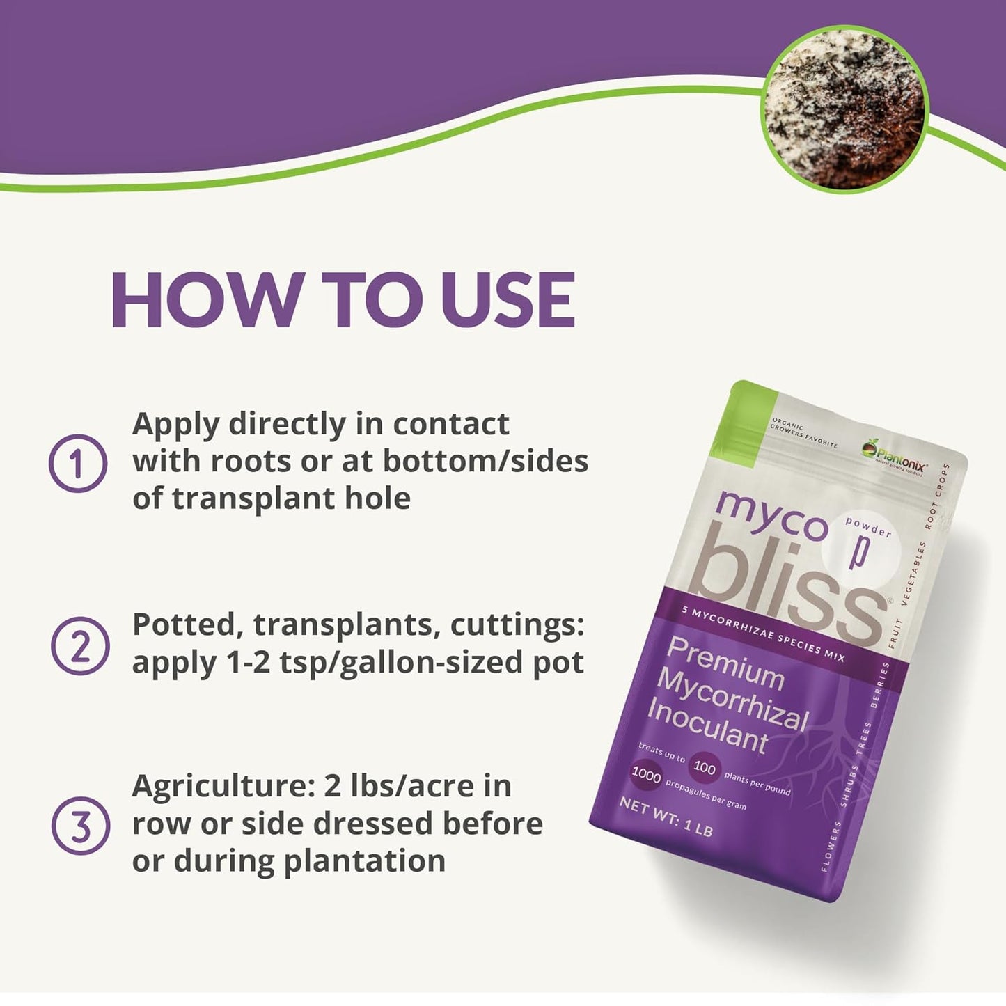 Myco Bliss Powder (200 g) - Mycorrhizal Fungi for Plants - 5 Strain Mycorrhizal Inoculant with 1000 Propagules Per Gram - Highly Concentrated Mycorrhizae for Plants, Gardening, & Potting Soil