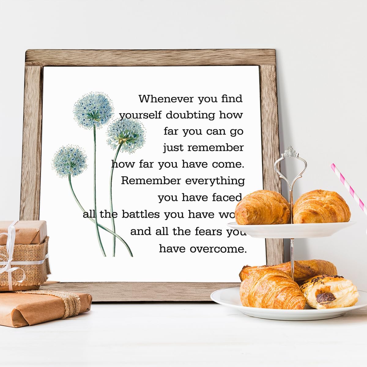 Inspirational Quote Wood Plaque Sign, Inspirational Wall Décor, Be Brave Sign, Whenever You Find Yourself... Boho Office Décor, Motivational Desk Décor, Quotes Wall Décor, Inspirational Gift 9.9inch