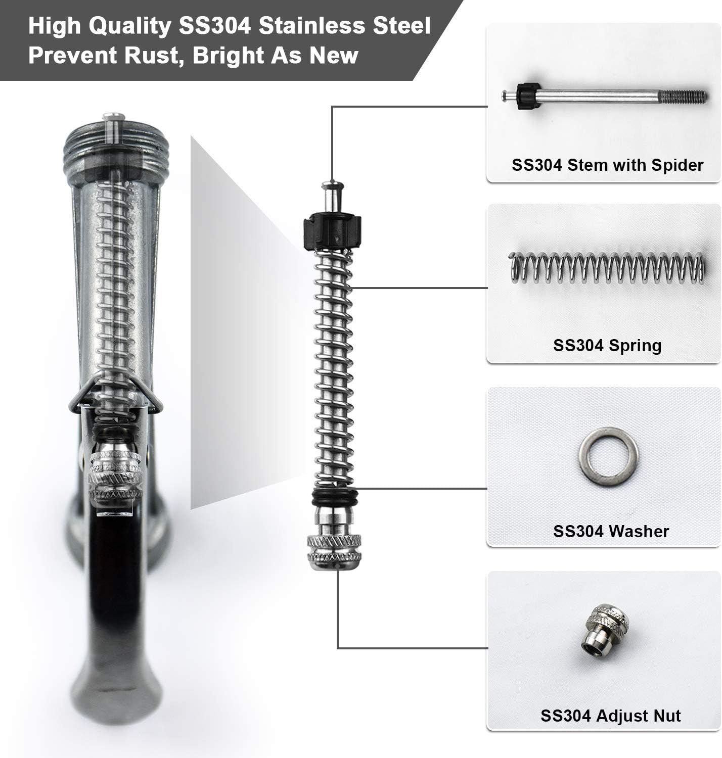 Hose Nozzle 2 Pack, Full Size Pistol Grip Water Nozzle Sprayer with Threaded Front, High Pressure Nozzle, Adjustable Spray Water Flow for Watering, Showering Pet, Washing Car, Silver