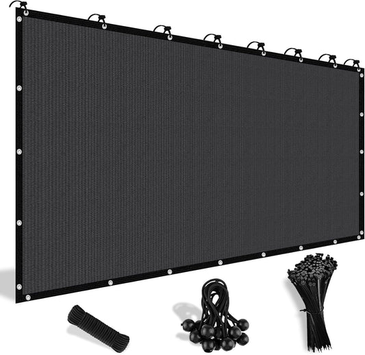 Shade&Beyond 90% Sun Shade Cloth with Grommets, 3' X 12' Pergola Shade Cover Canopy, Mesh Tarp Sun Screens for Patio, Outdoor, Garden, Backyard, Dark Gray