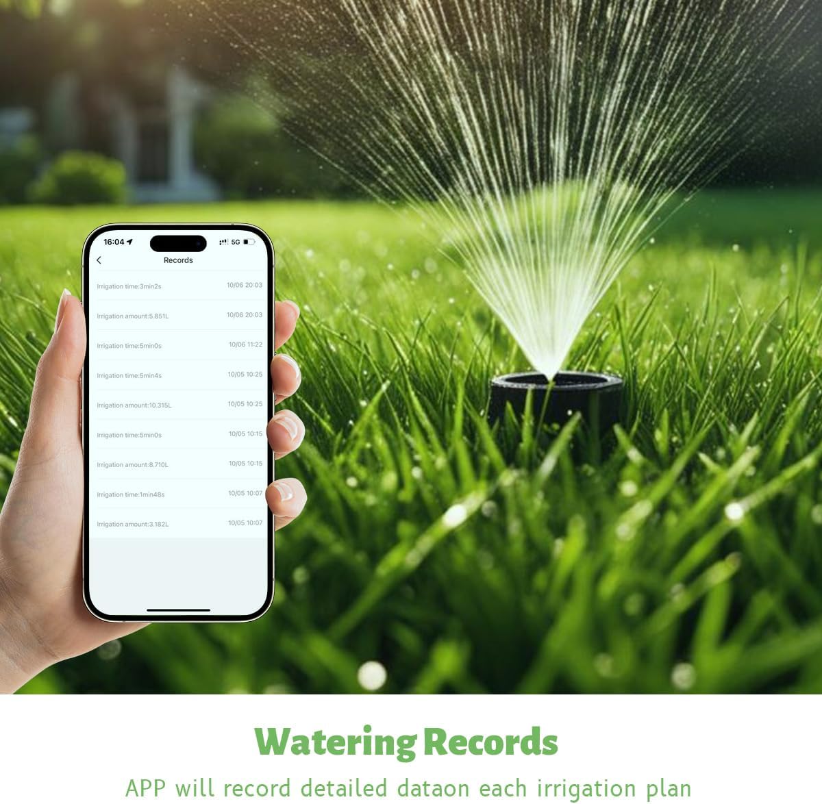 Water Timer for Garden Hose, Smart Hose Sprinkler Timer with Tuya/Smart Life App(Zigbee Connection), GreenVation Plant Automatic Watering System for Yard Outdoor Irrigation (Green Zigbee)