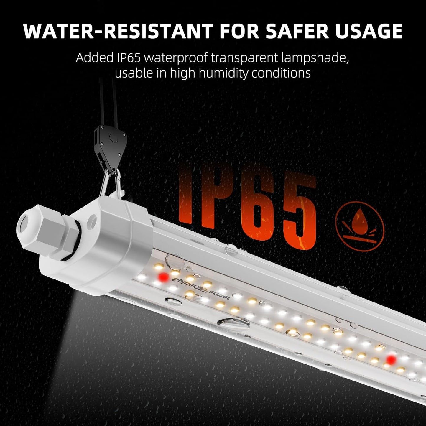 Spider Farmer Glow80 LED Grow Lights, 3.6ft Sunlike Full Spectrum Waterproof Plant Growing Lamp Linkable for Indoor Plant Shelves Seedling Veg Flower Hydroponic Greenhouse