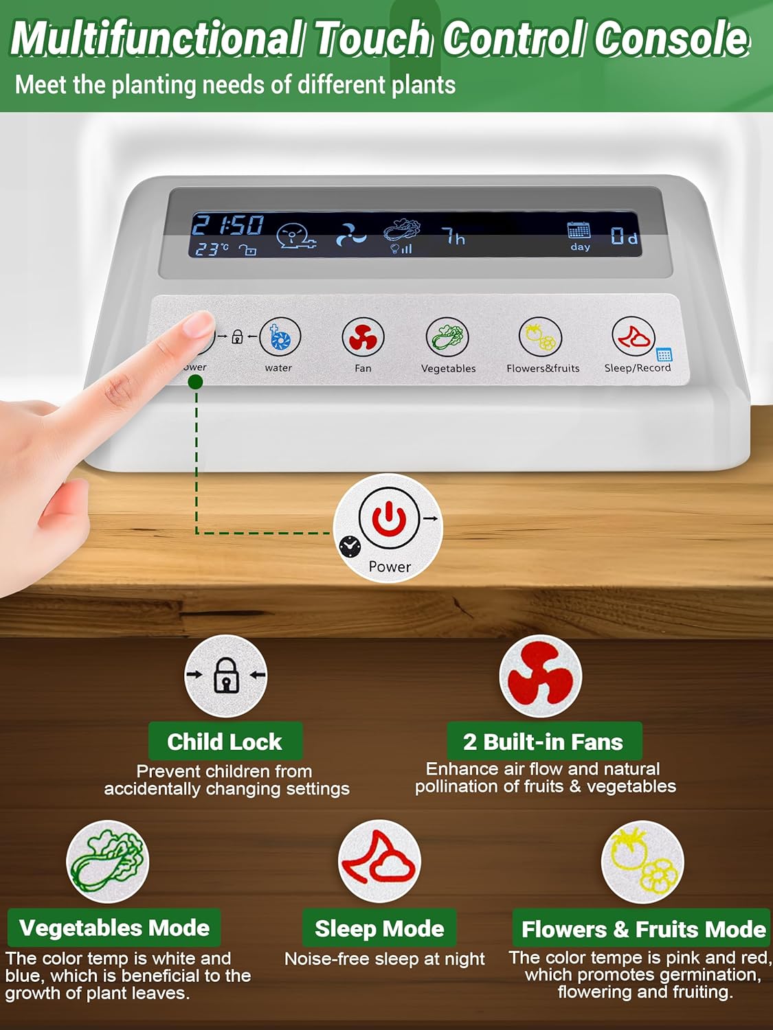 Hydroponics Growing System Kit, 17 Pods Herb Garden with 102 28W Full-Spectrum Grow Lights & 2 Fans, Indoor Garden with Water Pump, 10L Water Tank, Auto Timer, Height Adjustable (White & Grey)