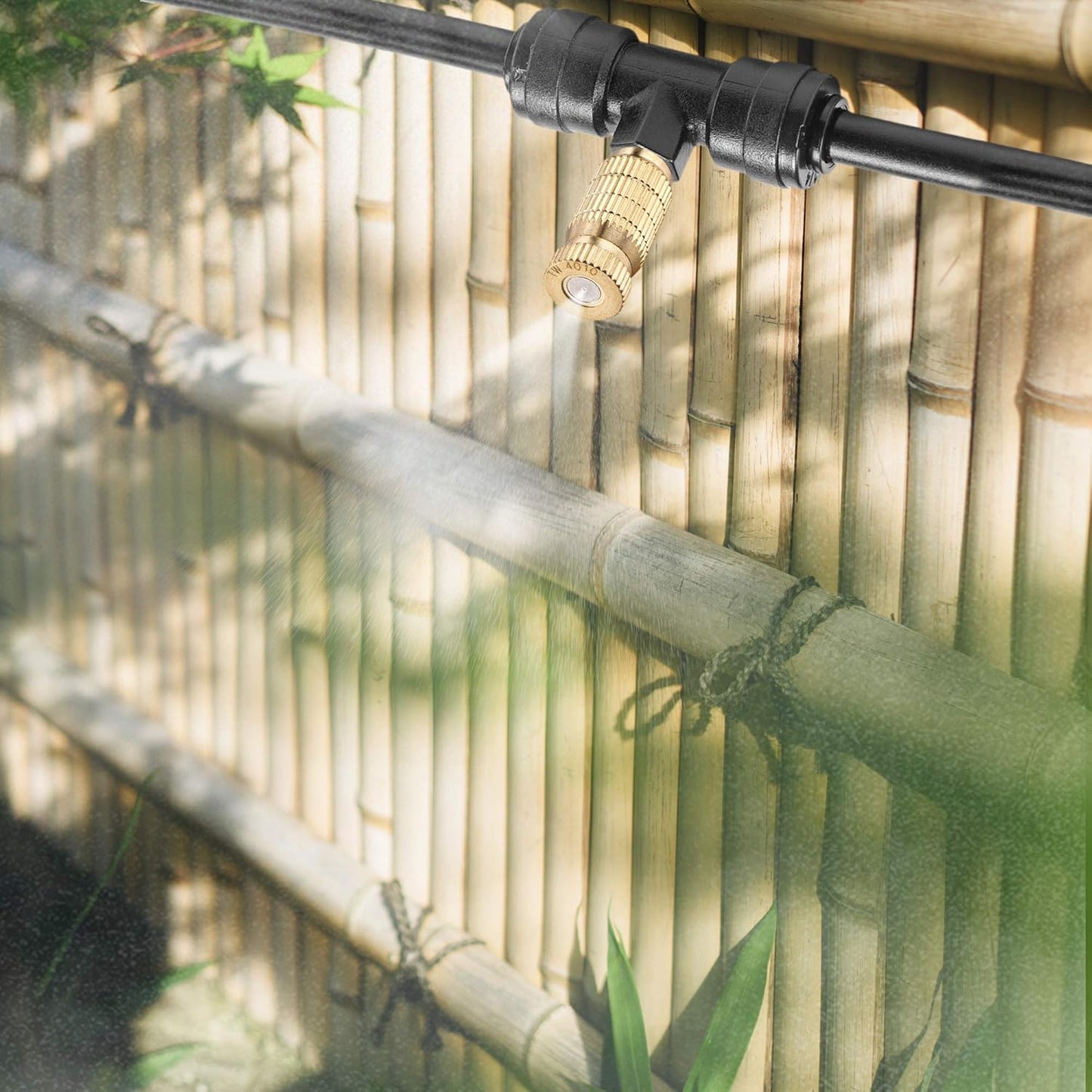 Mornajina 30Packs Brass Misting Nozzles for Outdoor Cooling System, Misting System Heads Sprayer 0.020" (0.5 mm) 10-24 UNC, High Pressure