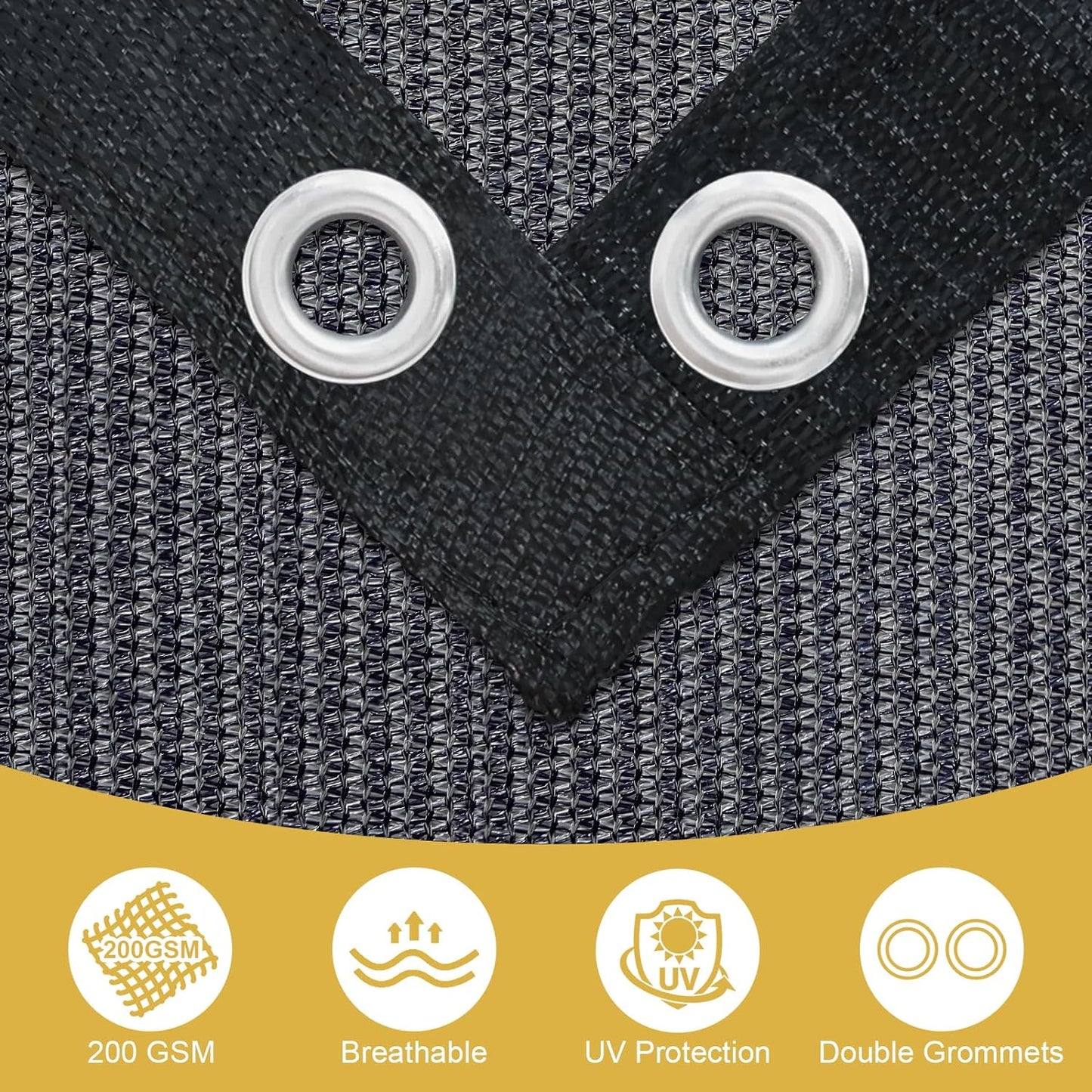 Shade&Beyond 90% Sun Shade Cloth with Grommets, 6' X 8' Pergola Shade Cover Canopy, Mesh Tarp Sun Screens for Patio, Outdoor, Garden, Backyard, Blue Gray