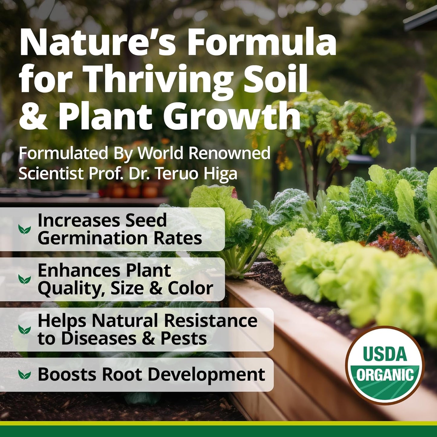 TeraGanix EM-1 Soil Conditioner (1 Btl = 16 Gal), Microbial Inoculant Concentrate, Plant Growth, Root Enhancer, Liquid Probiotic for Soils & Plants, Seed Germination, Garden, Lawn Care (16 fl oz)