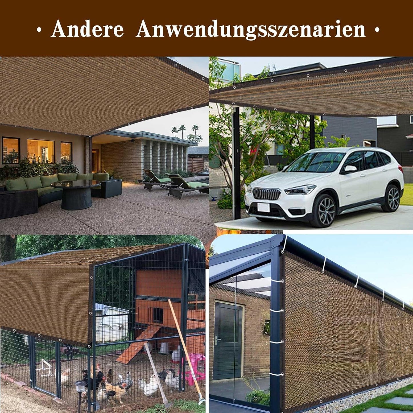 80% Sunblock Shade Cloth Net Resistant - 20x20Ft Garden Shade Mesh for Plant Cover, Greenhouse, Chicken Coop, Kennels, Tomatoes Plants